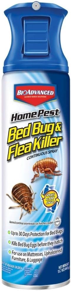 BioAdvanced Home Pest Bed Bug & Flea Killer, Continuous Spray, 15.7 oz