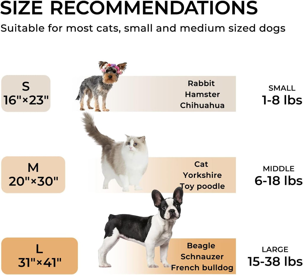 1 Pack 3 Calming Blankets Fluffy Premium Fleece Pet Blanket Soft Sherpa Throw for Dog Puppy Cat Black Medium (30“x20'')