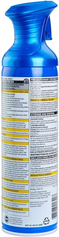 BioAdvanced Home Pest Bed Bug & Flea Killer, Continuous Spray, 15.7 oz