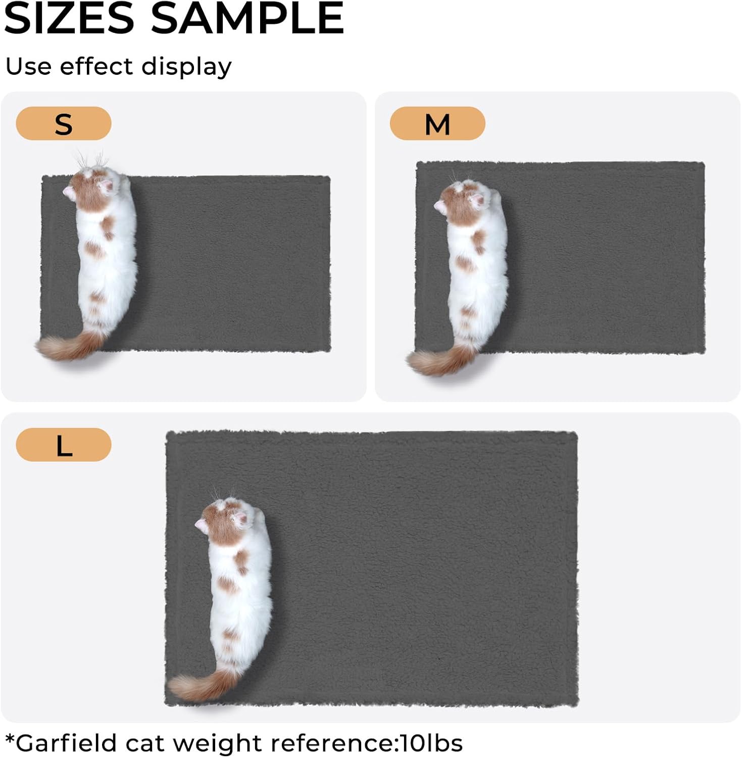 1 Pack 3 Calming Blankets Fluffy Premium Fleece Pet Blanket Soft Sherpa Throw for Dog Puppy Cat Grey Large (41" x31'')