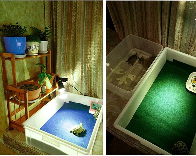 47" x 24" Large Reptile Carpet Terrarium Liner Bedding Reptile Substrate Mat Supplies for Bearded Dragon Snake Lizard Tortoise Leopard Gecko (Blue)