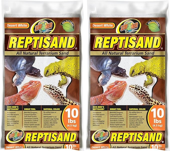Zoo Med ReptiSand®, Desert White, 10 Pounds (Pack of 2)