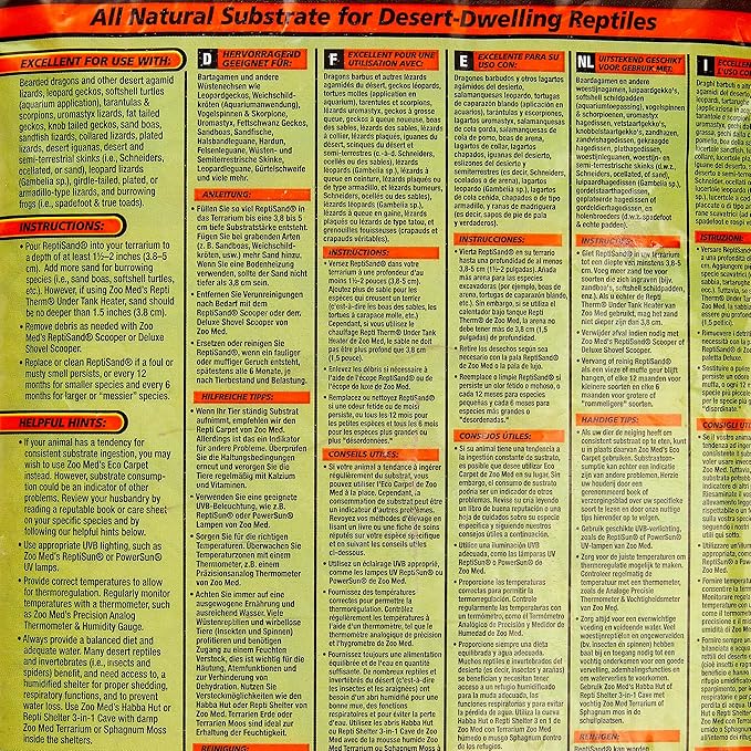 Zoo Med ReptiSand®, Desert White, 10 Pounds (Pack of 2)